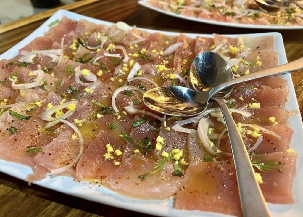 carpaccio de thon blanc