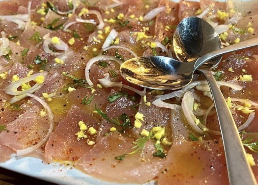 carpaccio de thon blanc